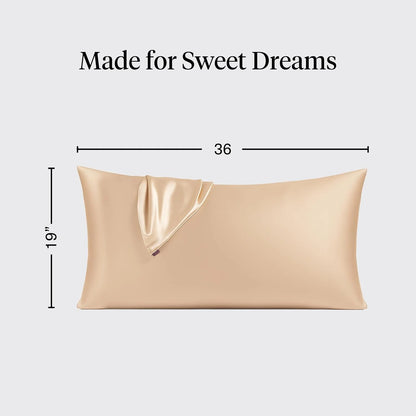 Kitsch Satin Pillowcase with Zipper - Standard Size, Haze Blue