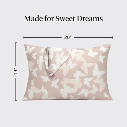 Kitsch Satin Pillowcase with Zipper - Standard Size, Haze Blue