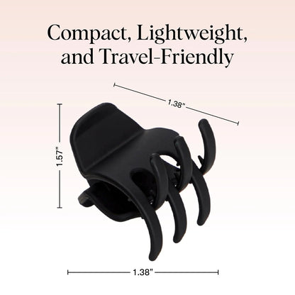 Kitsch Mini Claw Clips for Women - Tortoise & Black, 6pcs