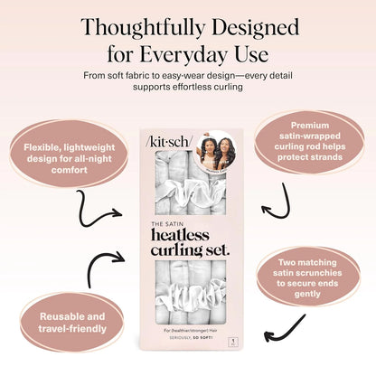 Kitsch Velvet Heatless Curls Overnight Set - Eucalyptus