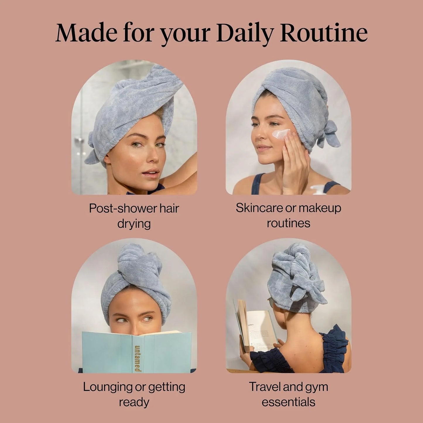Kitsch XL Microfiber Hair Towel Wrap for Women