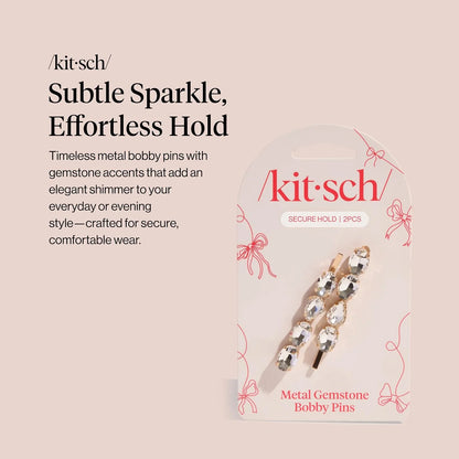 Kitsch Spiral Bobby Pins - Hair Accessories For Women - Brown, 3pcs