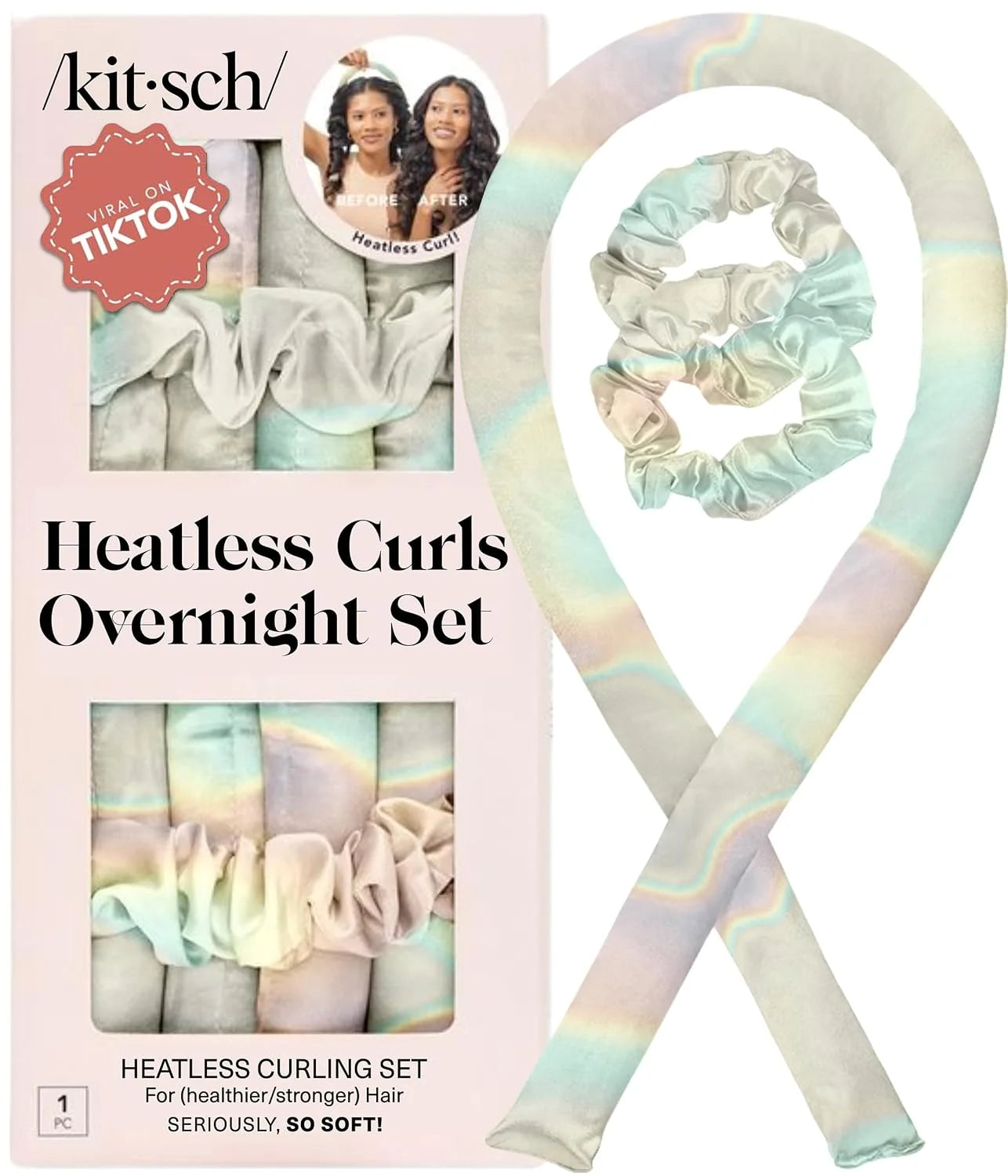 Kitsch Velvet Heatless Curls Overnight Set - Eucalyptus