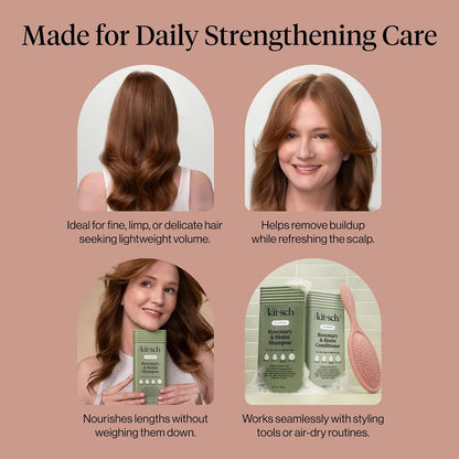 Kitsch Rice Water Shampoo and Conditioner Set for Hair Growth – Made in USA