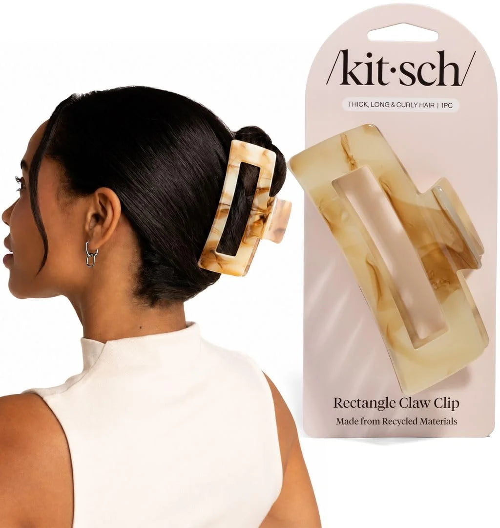 Kitsch Hair Clips For Women – Jumbo Claw Clip – Chocolate Marble, 1 pc