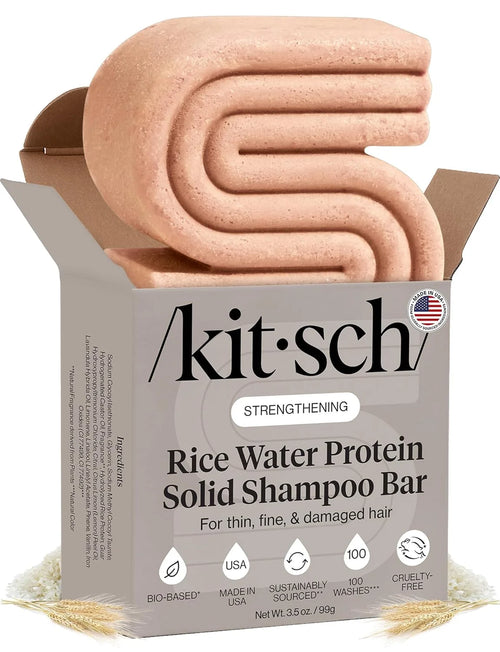 Kitsch Rice Water Shampoo Bar Soap for Hair Growth – Made in USA, 3.5 oz