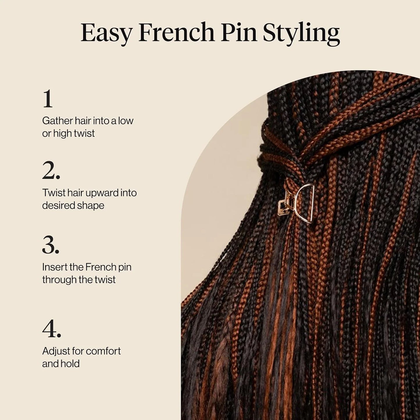 Kitsch Mini Metal French Hair Pin & Hair Clips for Women - Silver, Set of 3