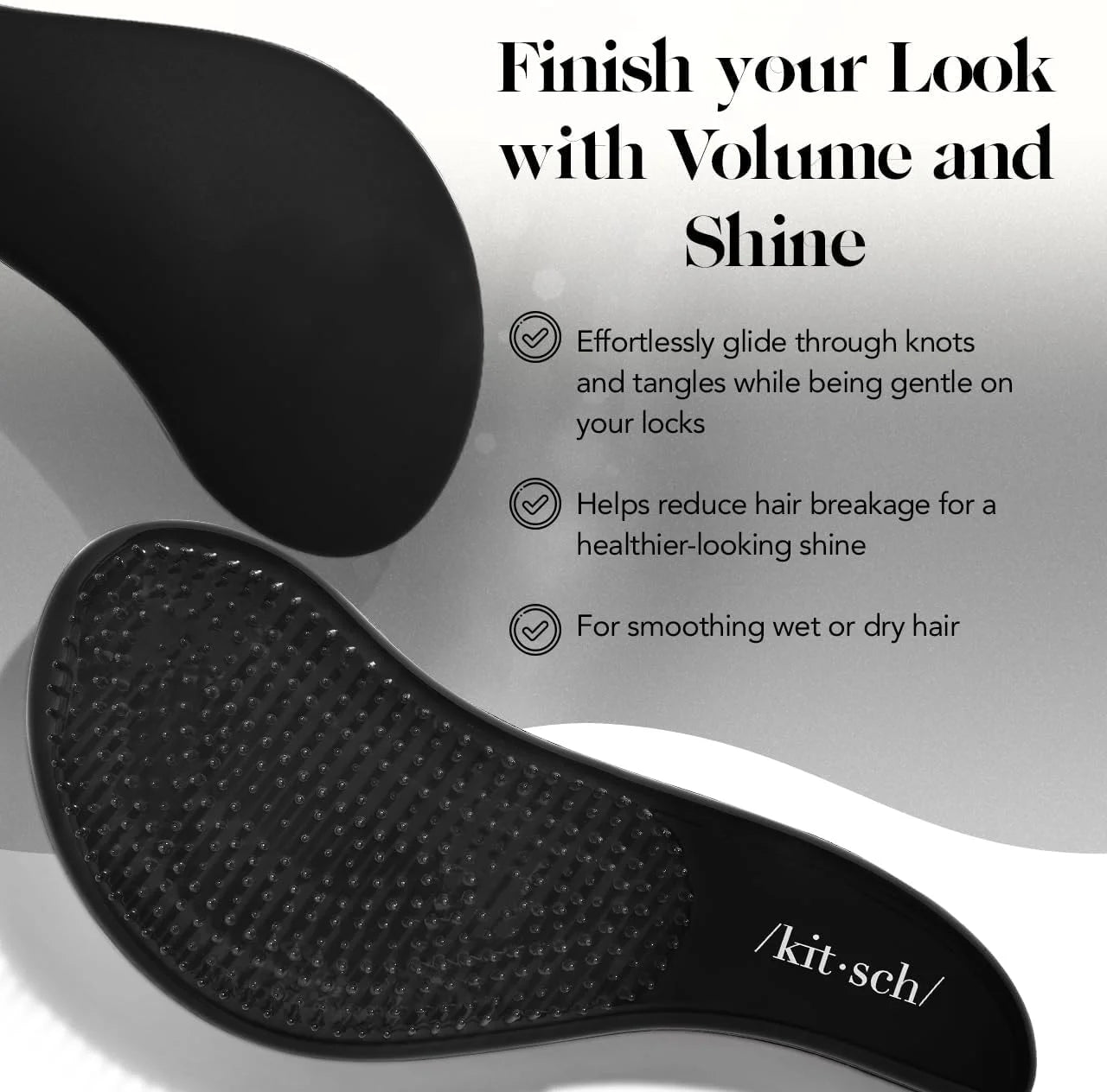 Kitsch Detangle Brush – Gentle Curly Hair Brush All Hair Types - Haze Blue
