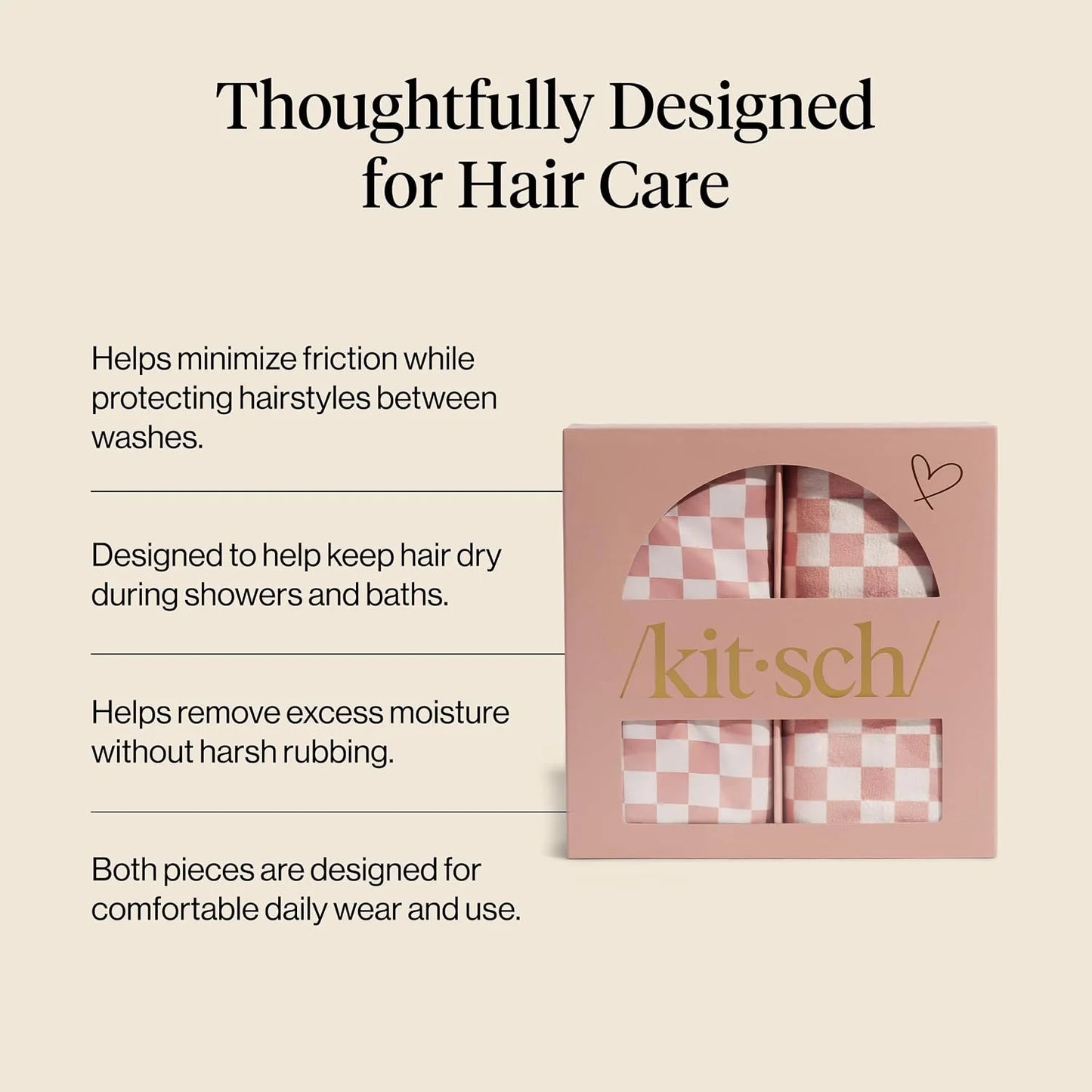 Kitsch XL Microfiber Hair Towel Wrap for Women