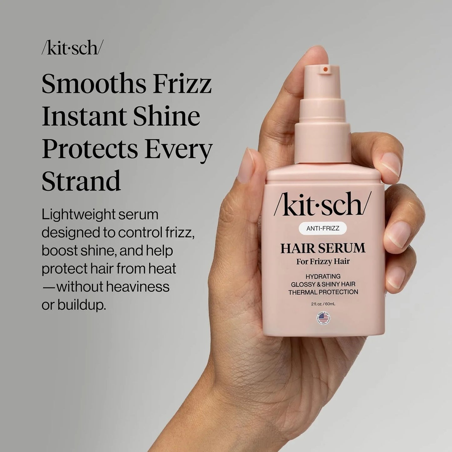 Kitsch Hair Serum For Frizzy Hair – With 450°F Thermal Protection - 2oz