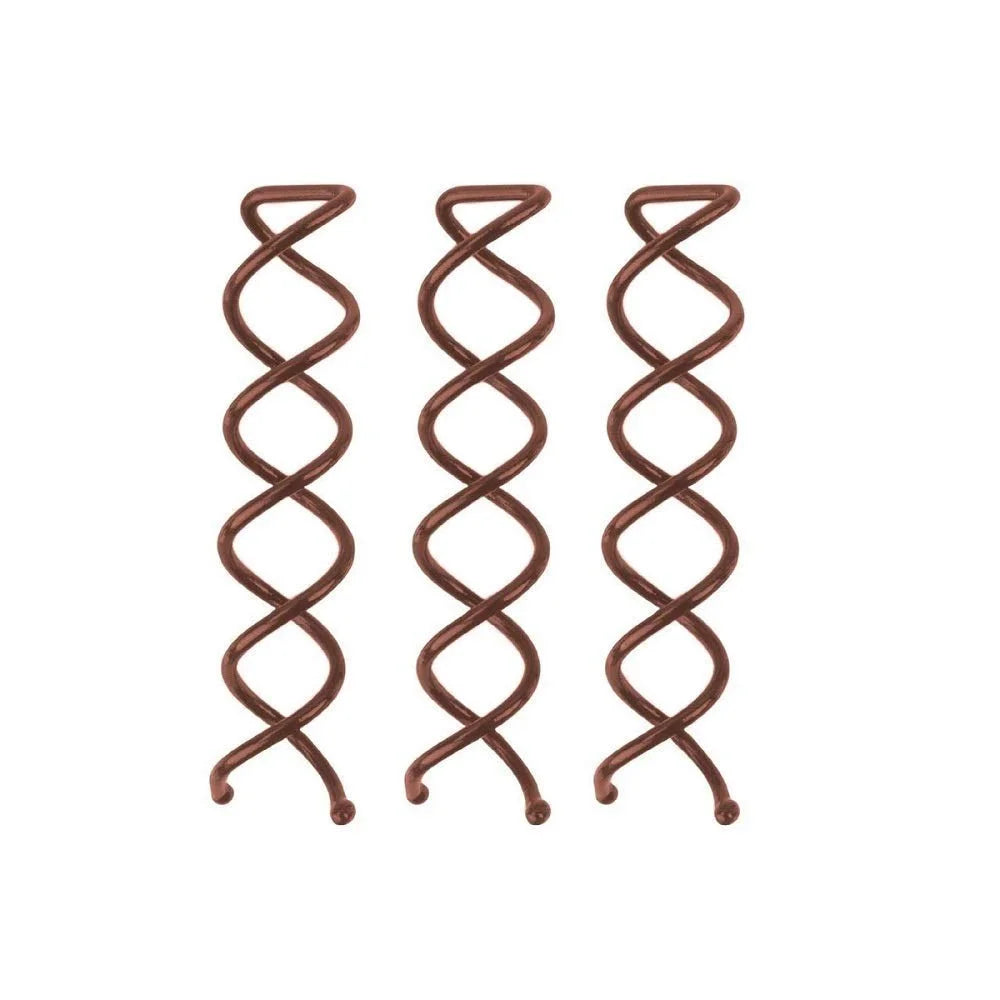 Kitsch Spiral Bobby Pins - Hair Accessories For Women - Brown, 3pcs