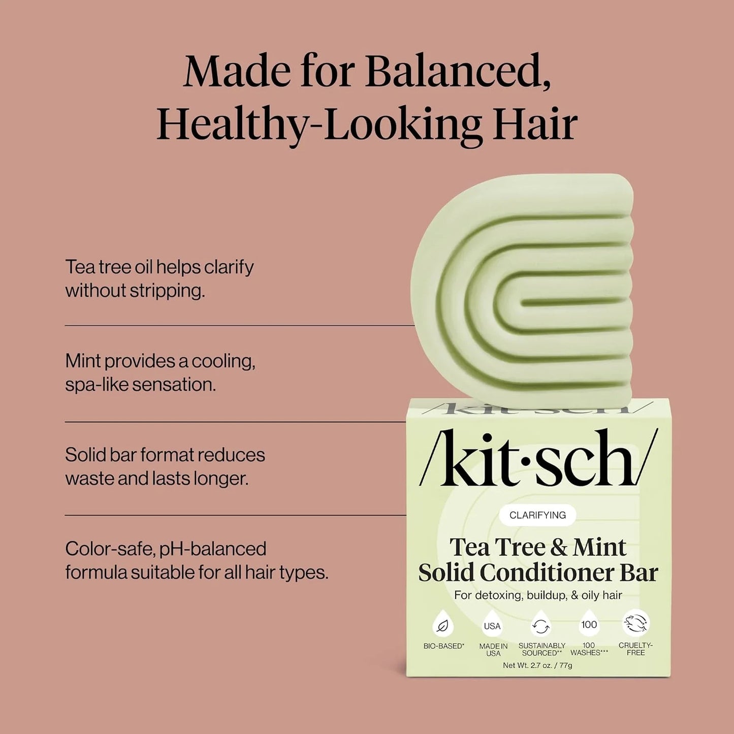 Kitsch Clarifying Tea Tree & Mint Conditioner Bar Soap - 3 oz