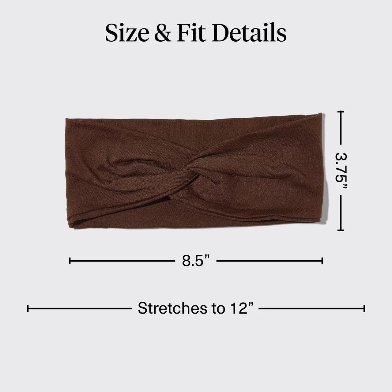 Kitsch Wide Headbands for Women Non Slip - Black and Camel, 2pcs