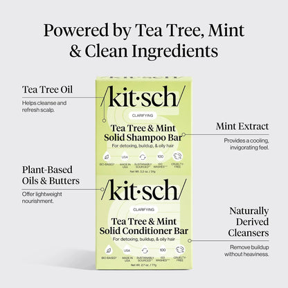 Kitsch Rosemary & Biotin Shampoo and Conditioner Set for Hair Growth