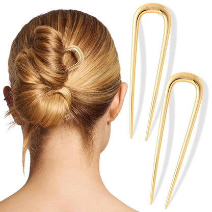 Kitsch Mini Metal French Hair Pin & Hair Clips for Women - Silver, Set of 3