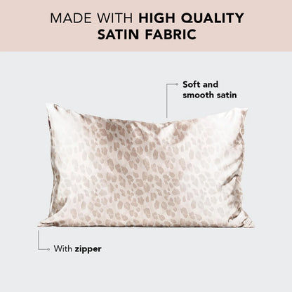 Kitsch Satin Pillowcase with Zipper - Standard Size, Haze Blue