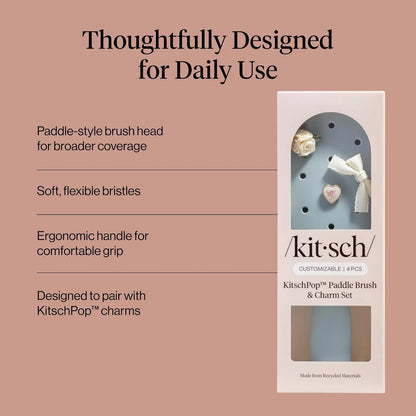 KitschPop™ Paddle Brush | Hair Brushes for Women – Haze Blue