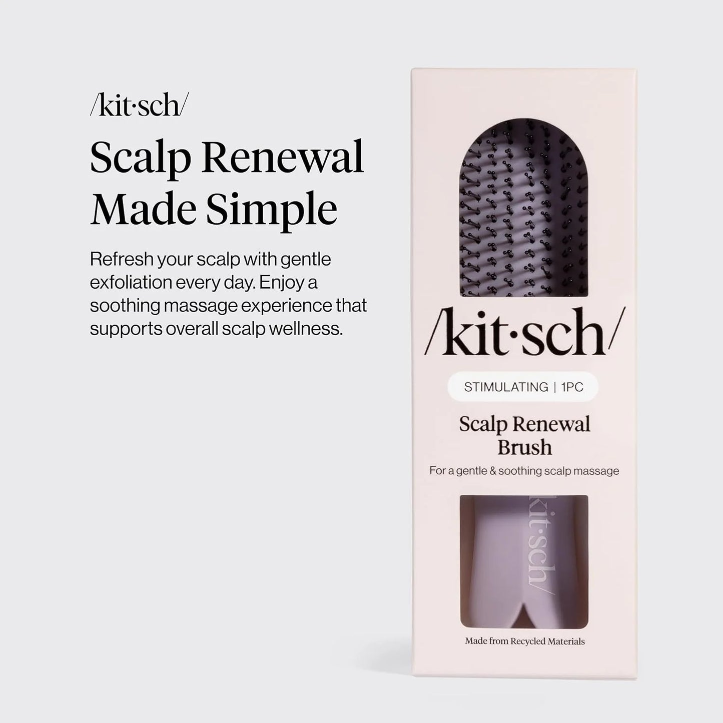Kitsch Scalp Renewal Brush - Hairbrush Scalp Massager - Black