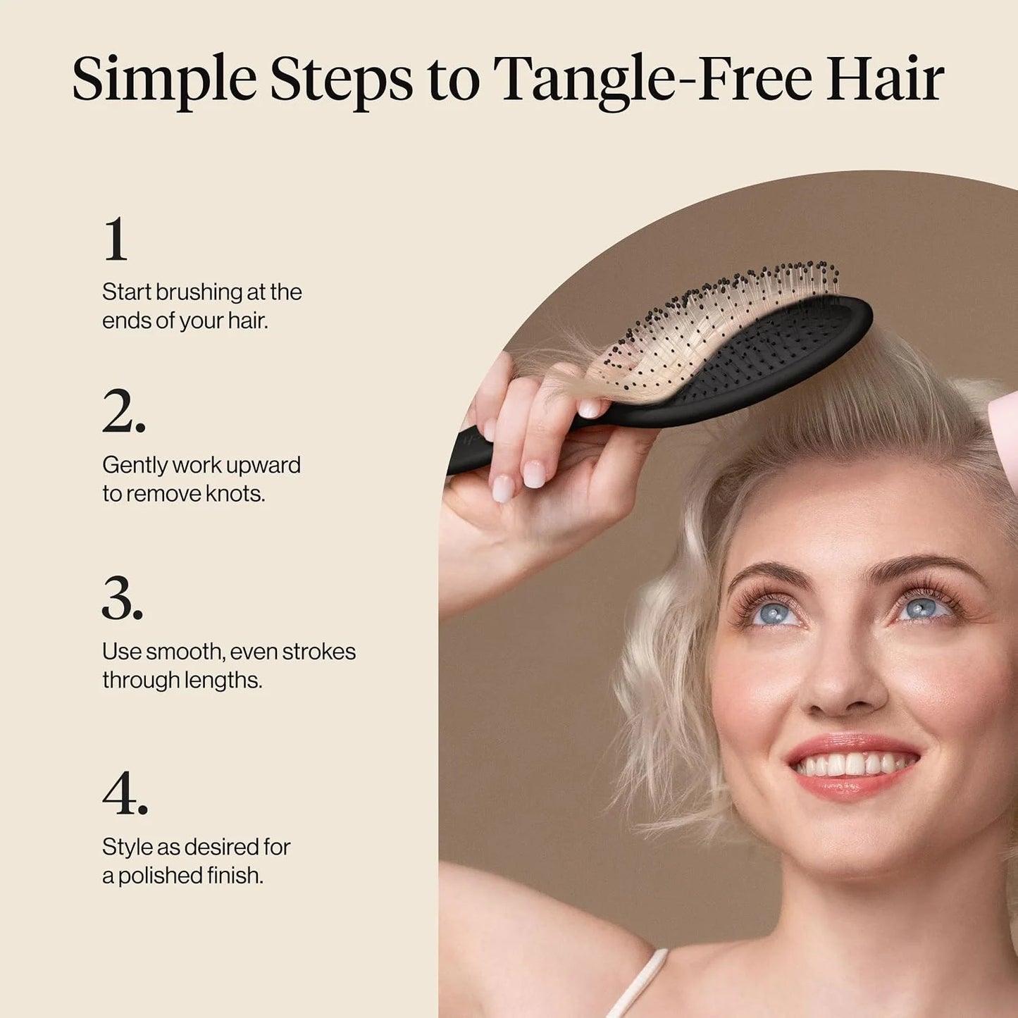 Kitsch Wet Dry Brush Detangler – Hair Brush for Women - Terracotta