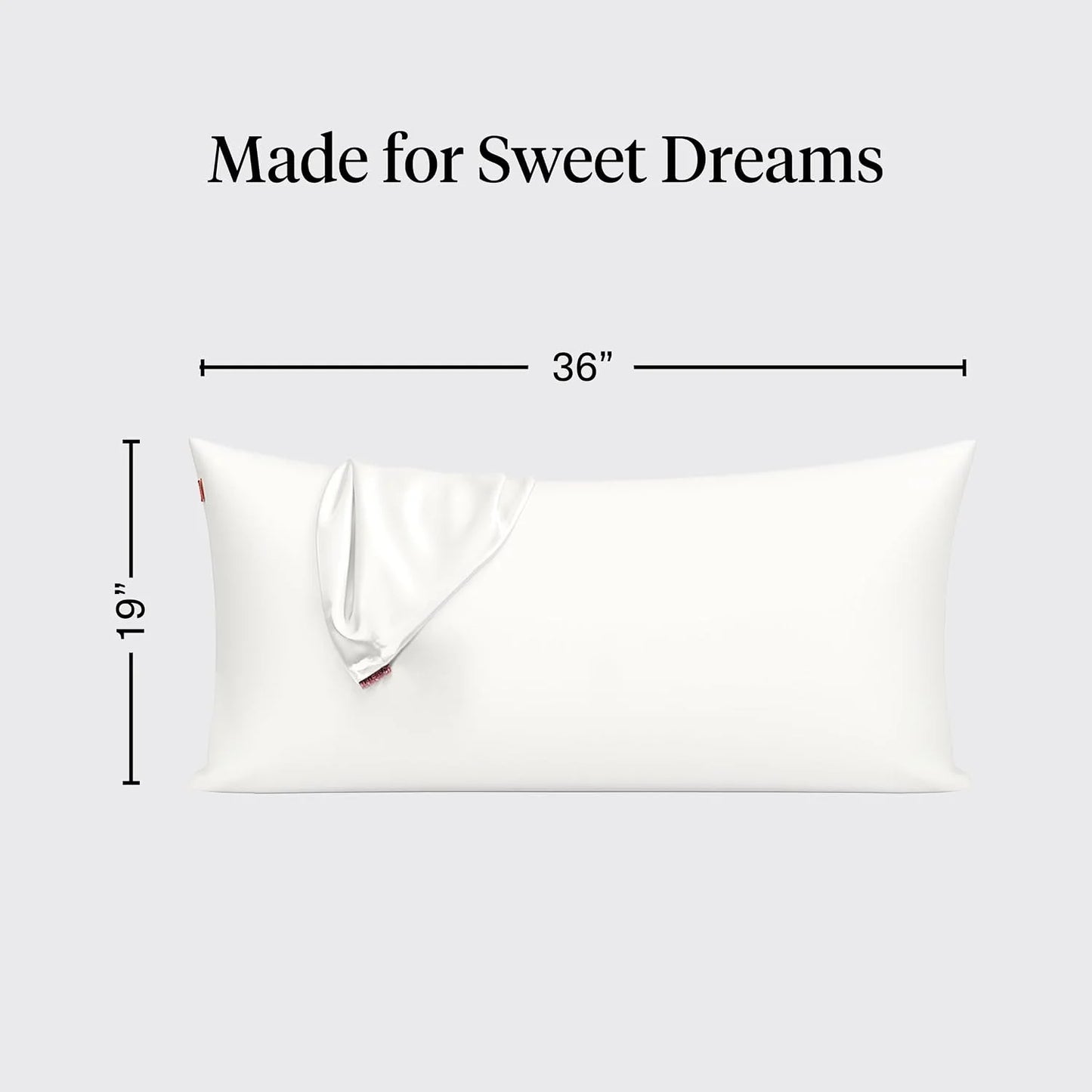 Kitsch Satin Pillowcase with Zipper - Standard Size, Haze Blue