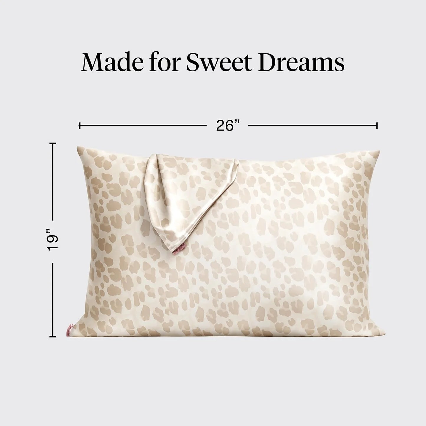 Kitsch Satin Pillowcase with Zipper - Standard Size, Haze Blue
