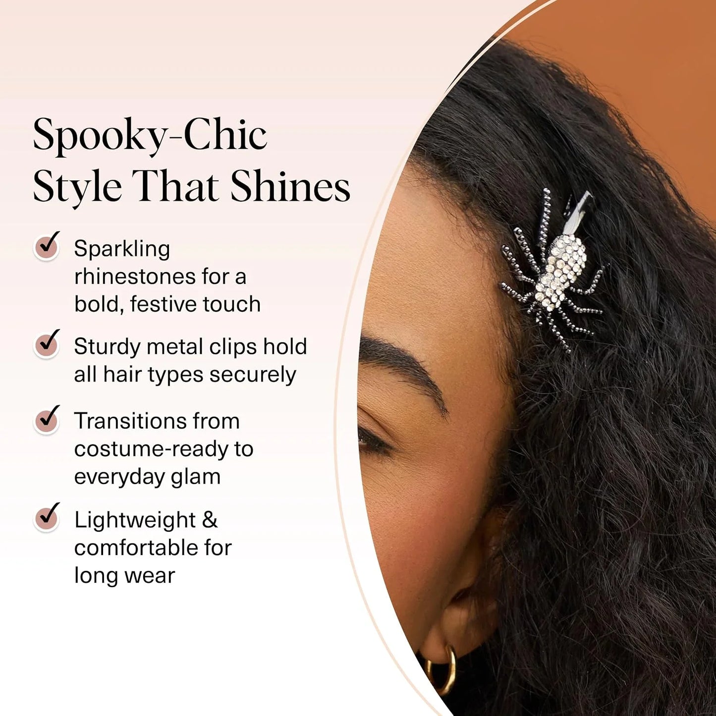 Kitsch Spiral Bobby Pins - Hair Accessories For Women - Brown, 3pcs