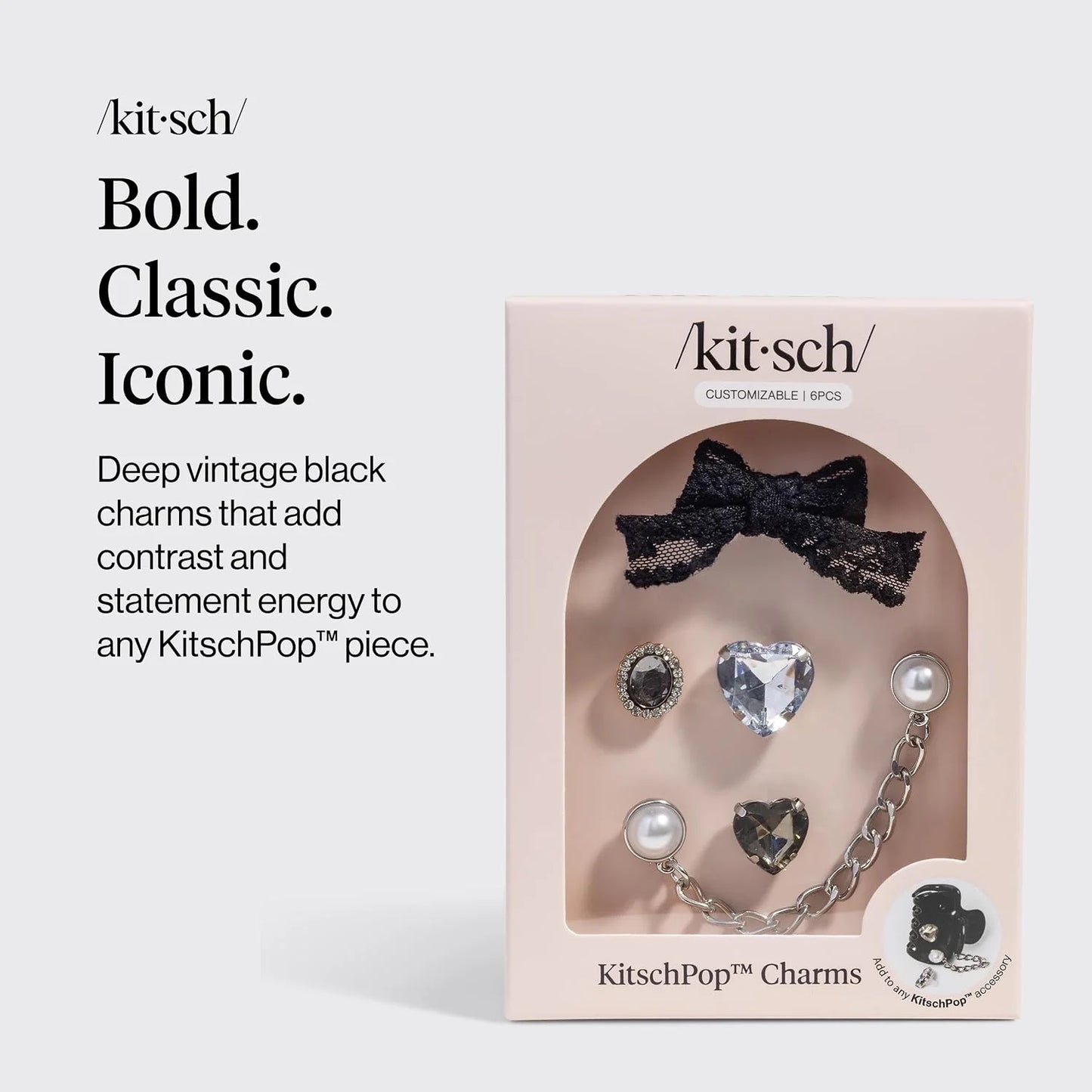 KitschPop™ Charm Sets - Vintage Emerald, 6pcs