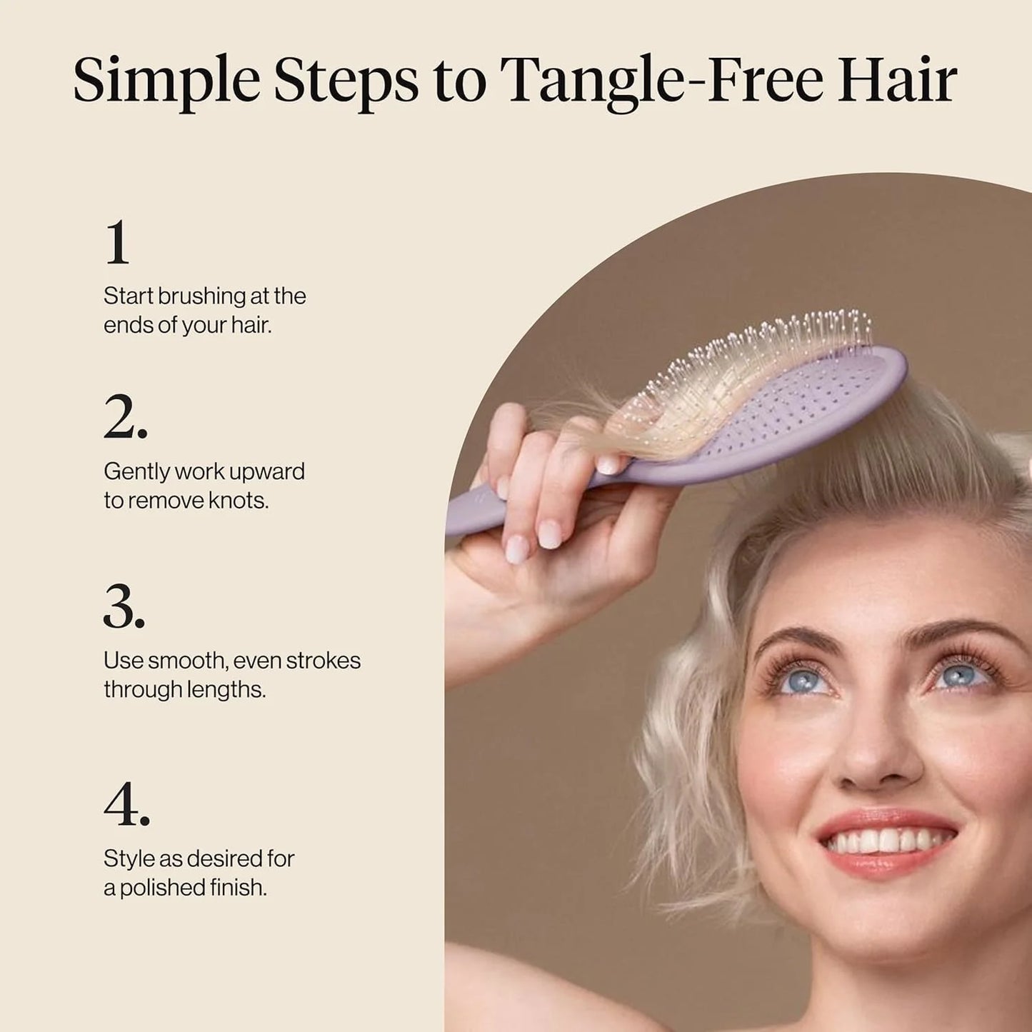 Kitsch Wet Dry Brush Detangler – Hair Brush for Women - Terracotta