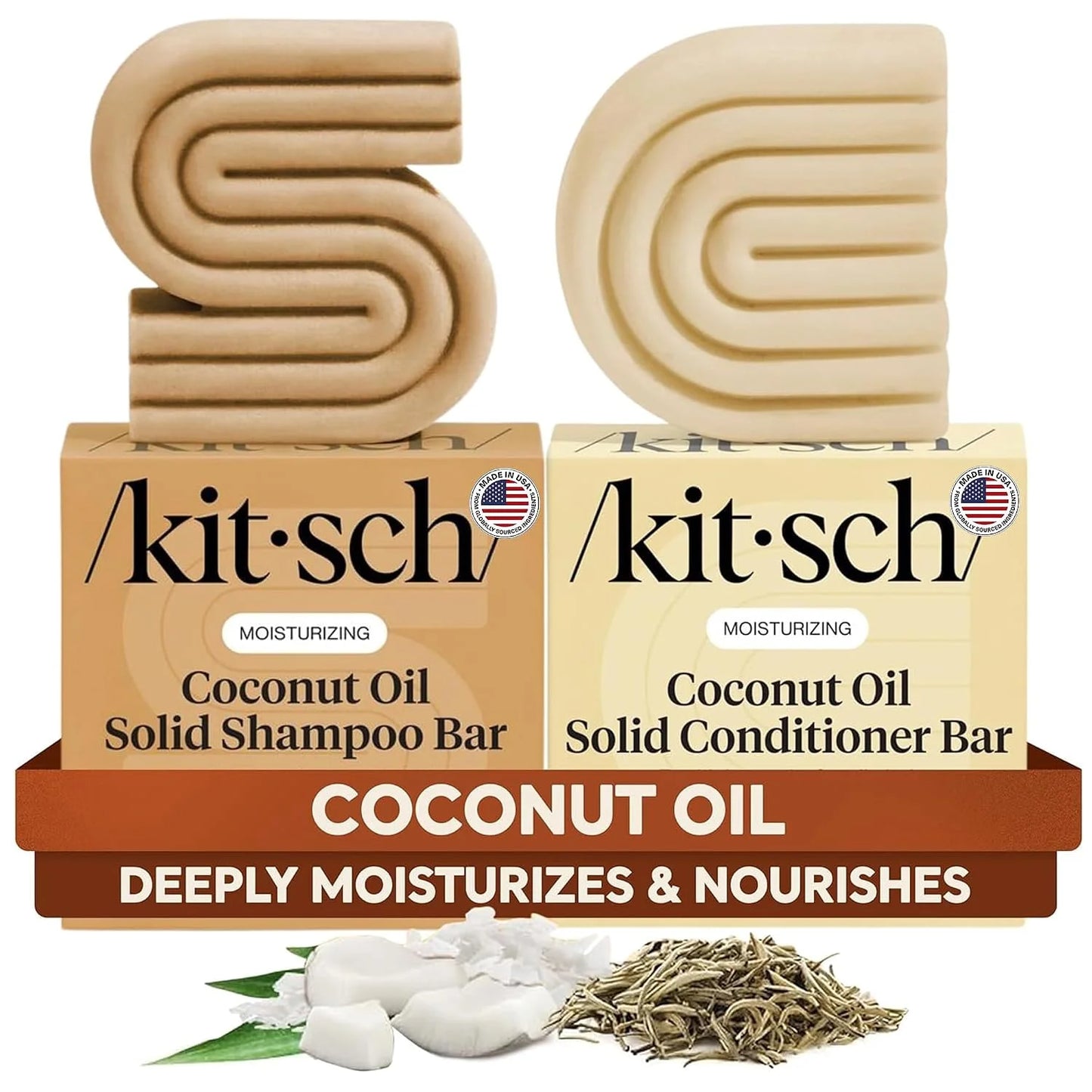 Kitsch Rosemary & Biotin Shampoo and Conditioner Set for Hair Growth