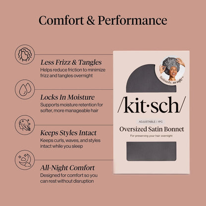 Kitsch XL Satin Bonnet for Sleeping - Aura