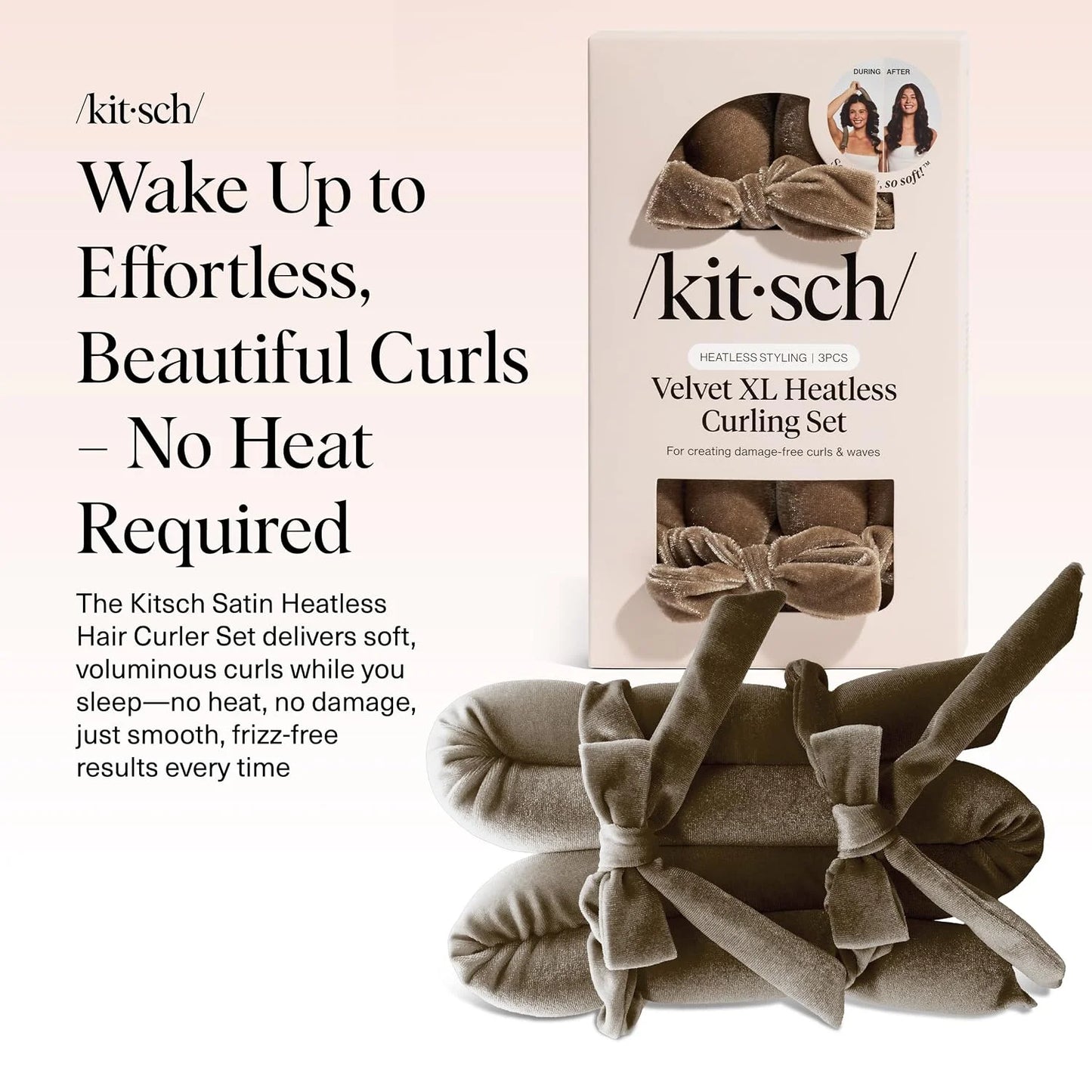 Kitsch Velvet Heatless Curls Overnight Set - Eucalyptus