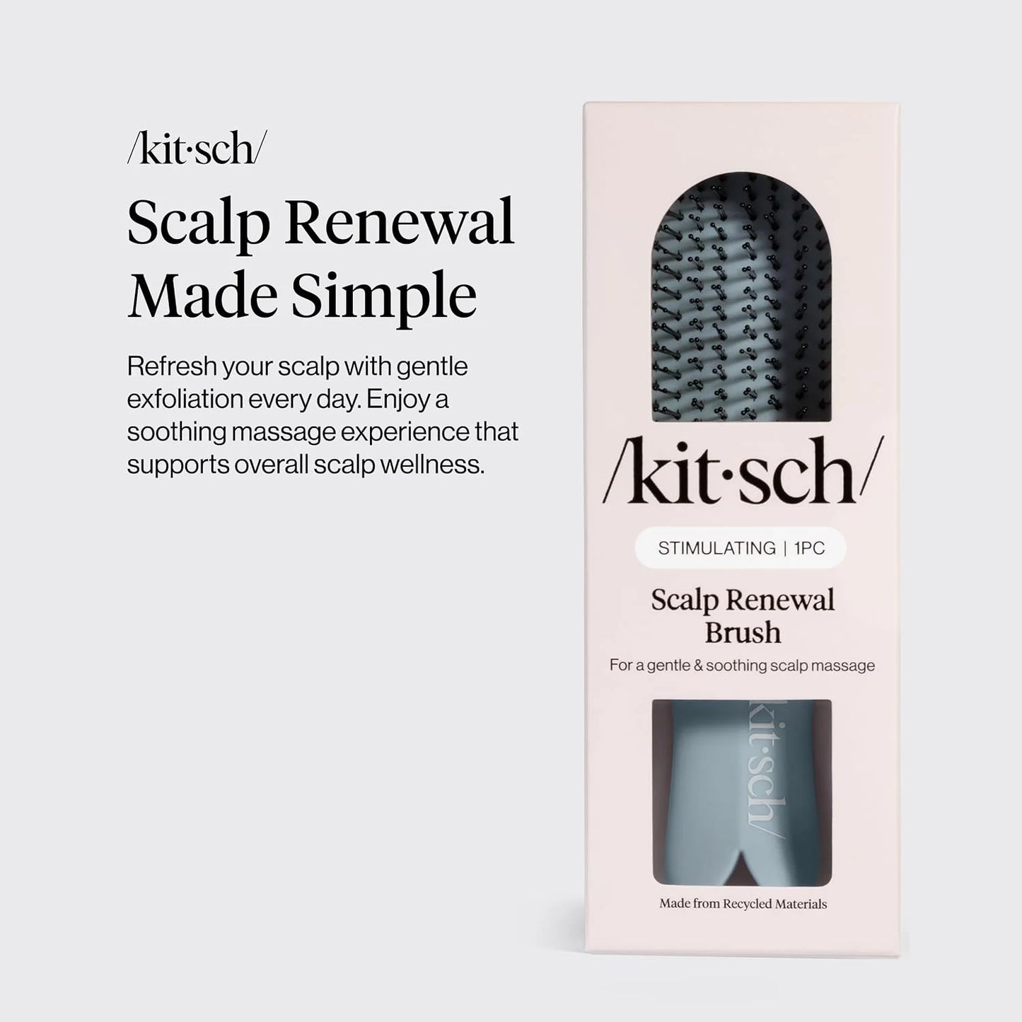 Kitsch Scalp Renewal Brush - Hairbrush Scalp Massager - Black