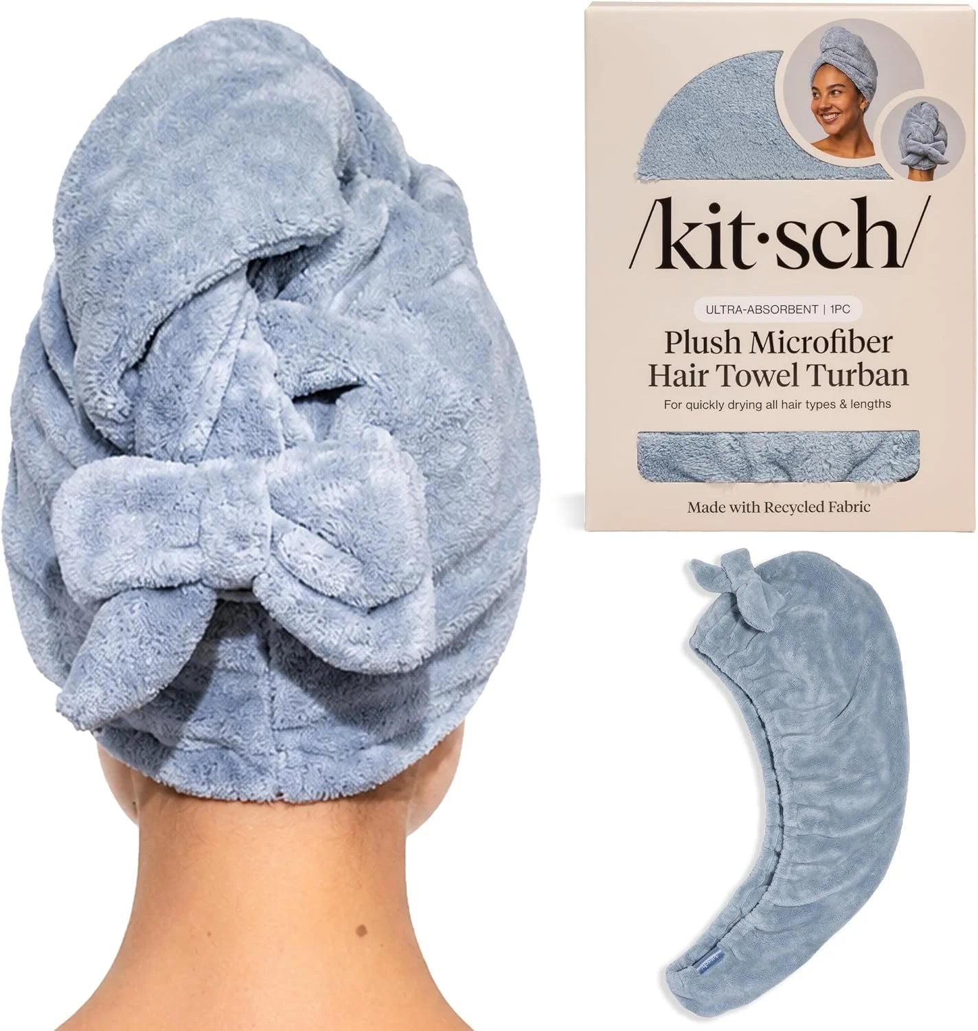 Kitsch XL Microfiber Hair Towel Wrap for Women