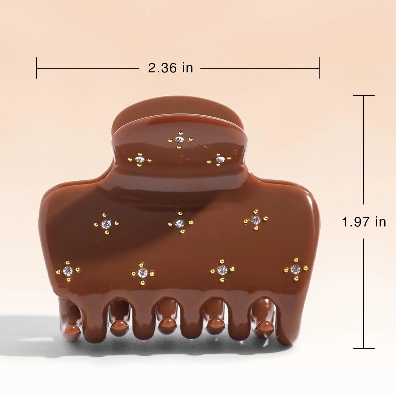 Kitsch Plastic Puffy Claw Clip - Hair Accessories For Women- Chocolate, 1pc