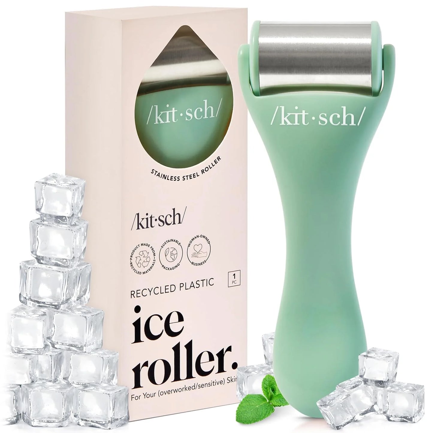 Kitsch Mini Ice Roller for Face Tool Set – Cooling Face Rollers - Blush