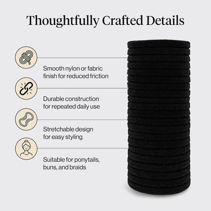 Kitsch Ribbed Hair Ties No Damage - Blush, 10pcs