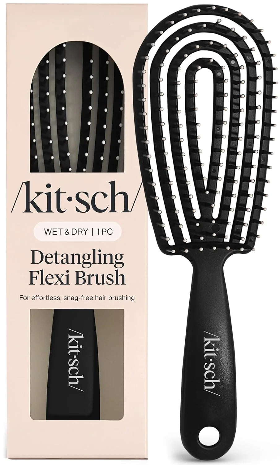 Kitsch Flexi Flow Detangler Brush, Hair Brushes For Women - Soft Violet
