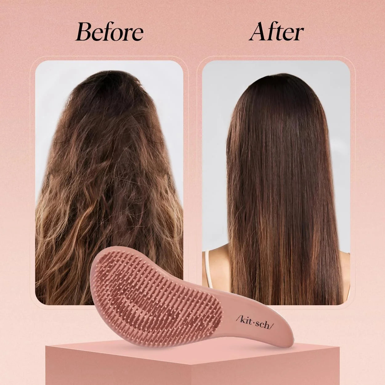 Kitsch Detangle Brush – Gentle Curly Hair Brush All Hair Types - Haze Blue
