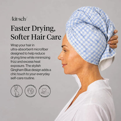 Kitsch XL Microfiber Hair Towel Wrap for Women
