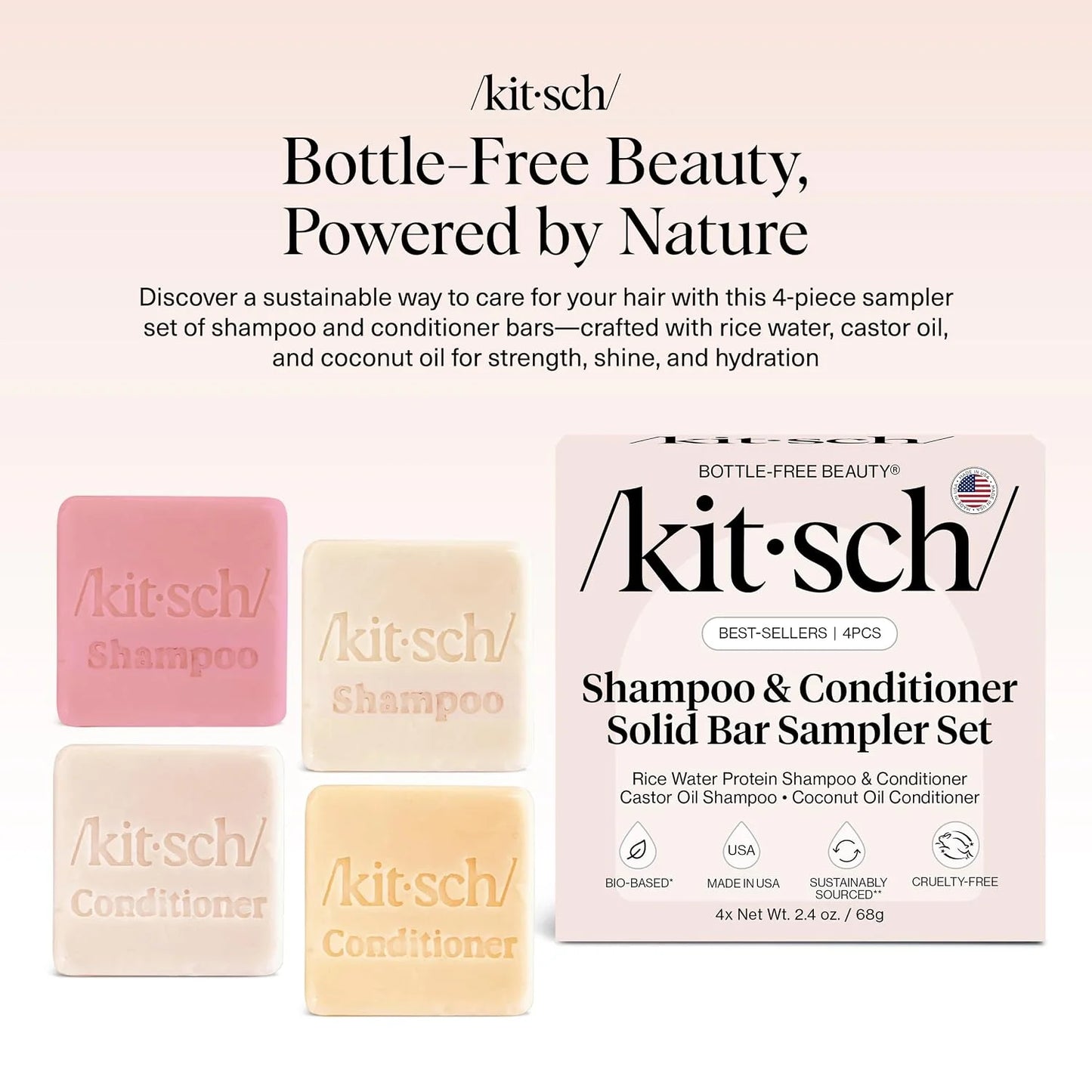 Kitsch Rosemary & Biotin Shampoo and Conditioner Set for Hair Growth