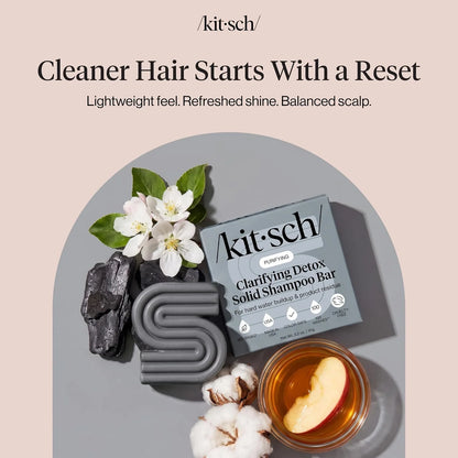 Kitsch Argan Oil Shampoo Bar Soap for Hair Growth - Made in USA, 3.2 oz