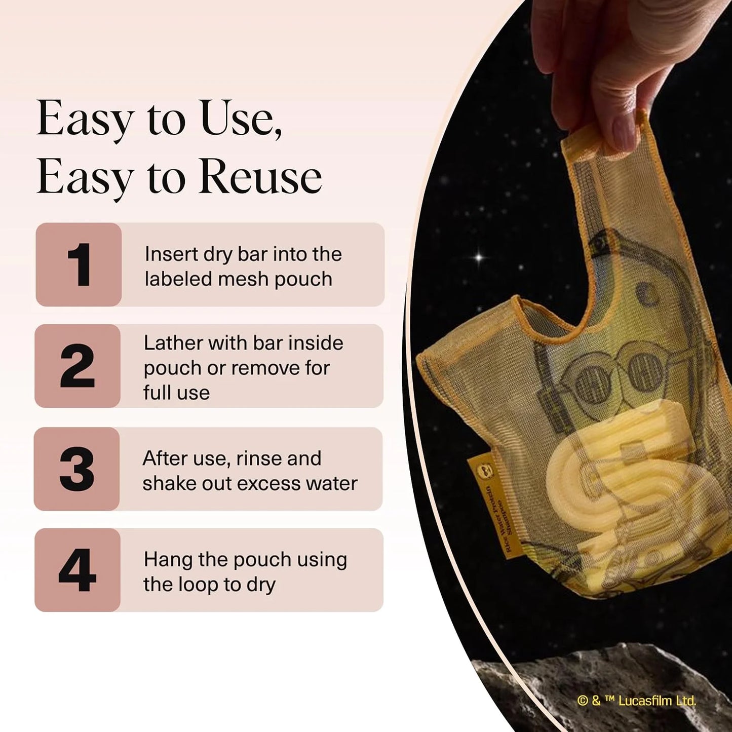 Kitsch x Star Wars Stormtrooper Soap Saver Bag – Mesh Bag Soap Holder