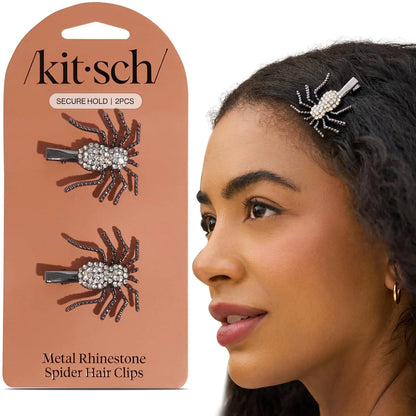 Kitsch Spiral Bobby Pins - Hair Accessories For Women - Brown, 3pcs
