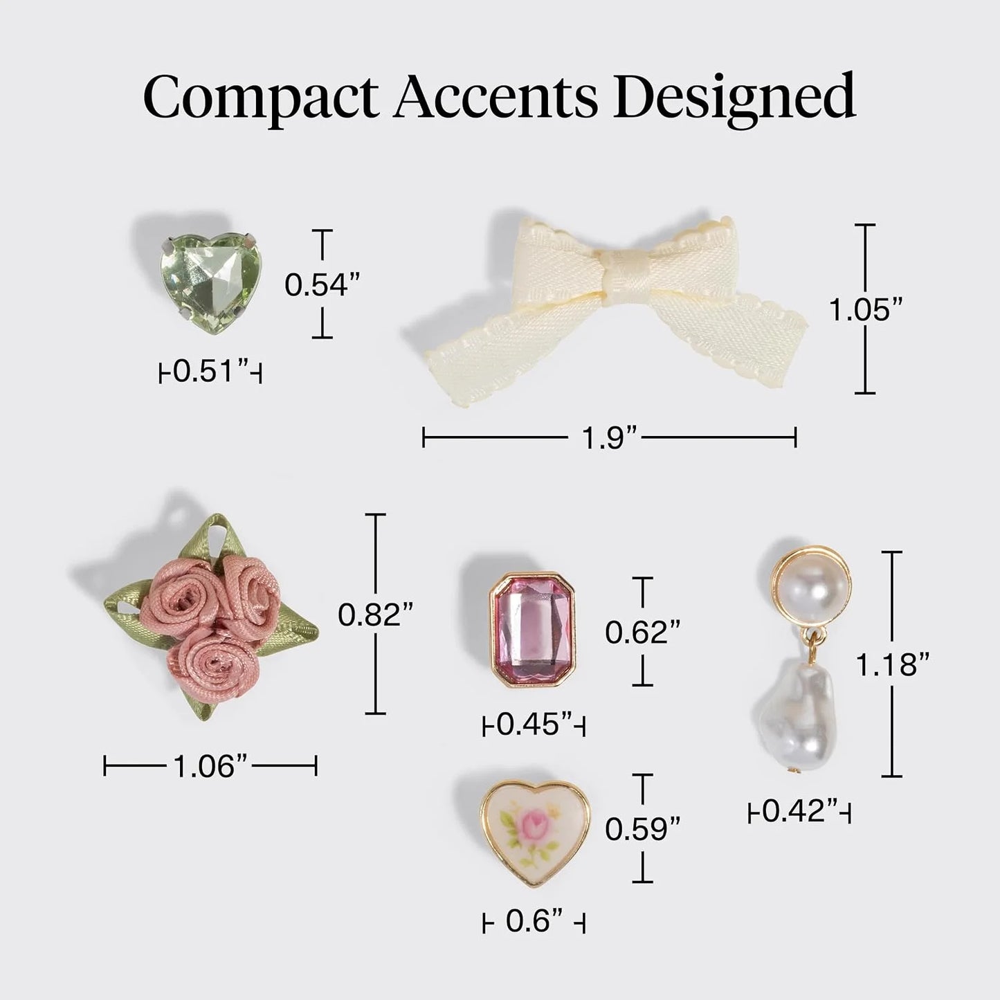 KitschPop™ Charm Sets - Vintage Emerald, 6pcs