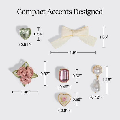 KitschPop™ Charm Sets - Vintage Emerald, 6pcs