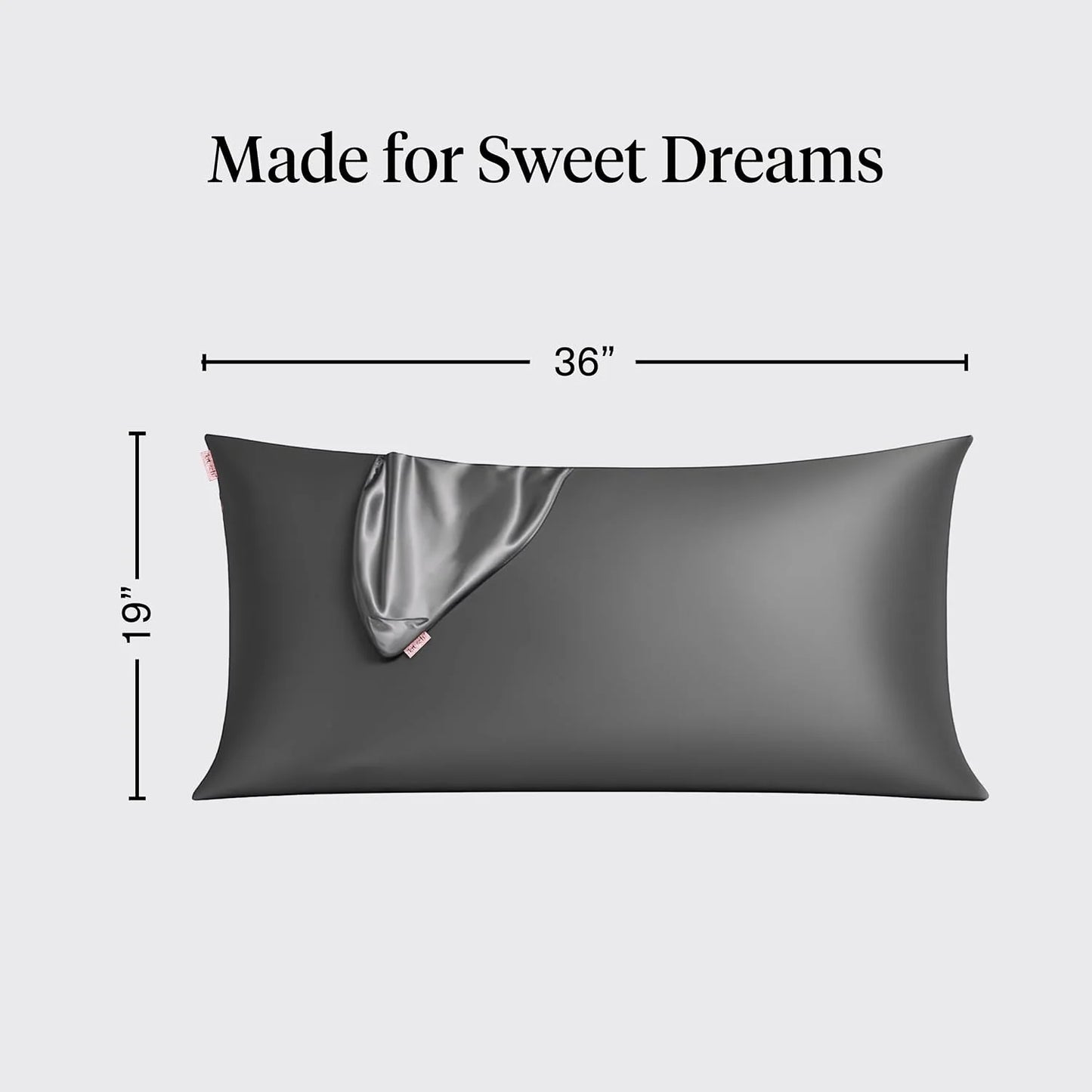 Kitsch Satin Pillowcase with Zipper - Standard Size, Haze Blue