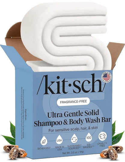 Kitsch Argan Oil Shampoo Bar Soap for Hair Growth - Made in USA, 3.2 oz