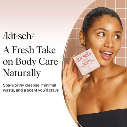 Kitsch Charcoal Soap Body Wash Bar for Cleansing – Made in USA, 4 oz