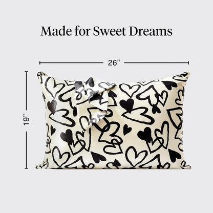Kitsch Satin Pillowcase with Zipper - Standard Size, Haze Blue