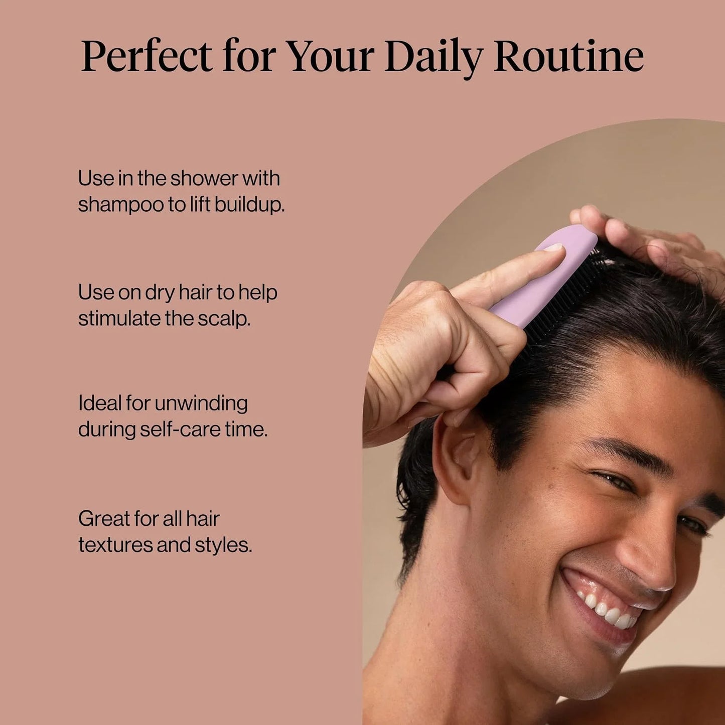 Kitsch Scalp Renewal Brush - Hairbrush Scalp Massager - Black